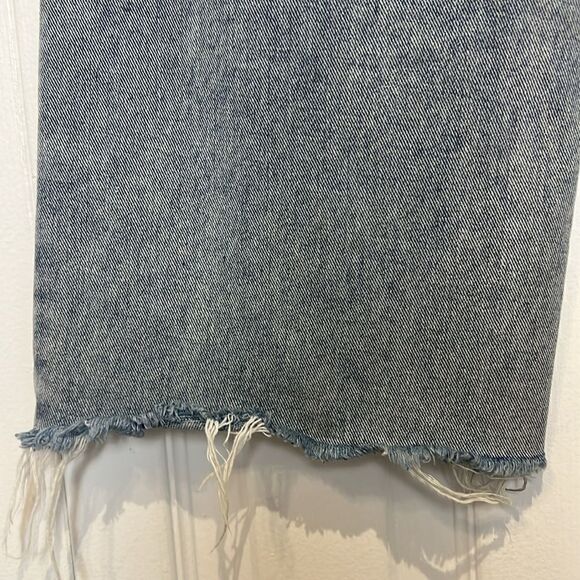 Princess Polly High Rise Raw Hem Light Wash Jeans Size 4 - Picture 11 of 14